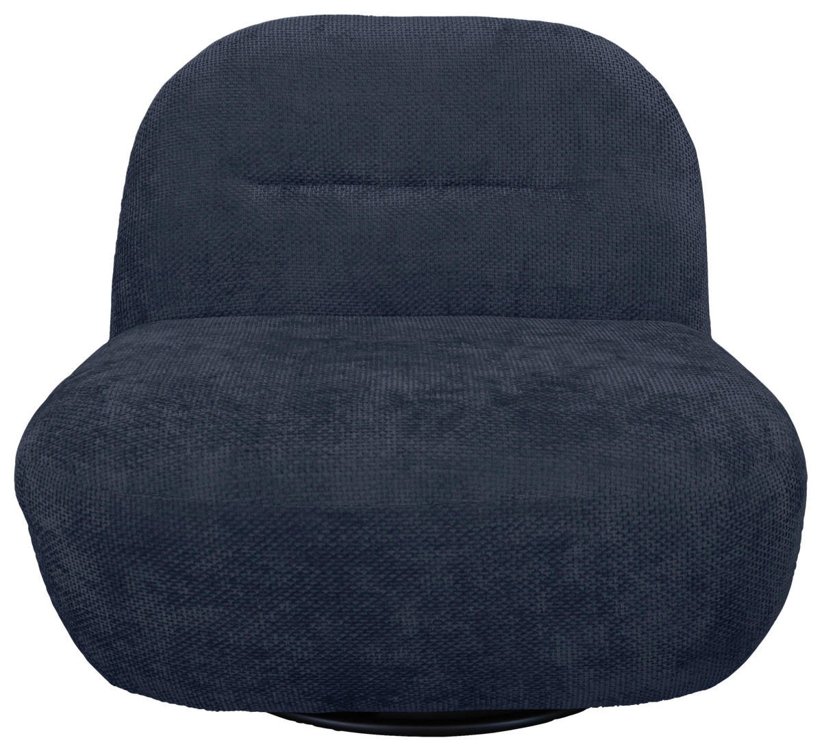 SESSEL in Struktur Dunkelblau  - Schwarz/Dunkelblau, Basics, Textil/Metall (85/74/85cm) - Livetastic