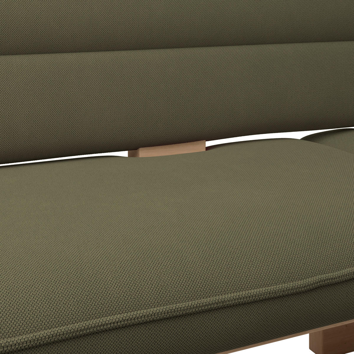 ECKBANK 212/170 cm Webstoff Grün Eiche Sperrholz   - Eichefarben/Grün, KONVENTIONELL, Holz/Textil (212/170cm) - Livetastic