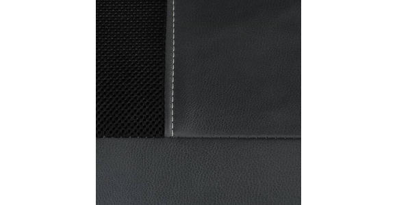 CHEFSESSEL Lederlook Grau, Schwarz  - Schwarz/Weiß, Design, Kunststoff/Textil (64/115-125/74cm) - Carryhome