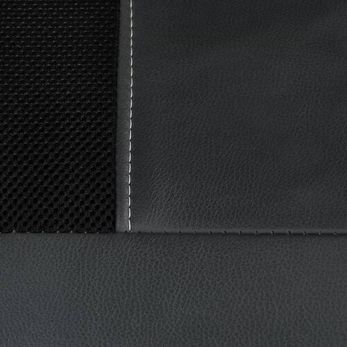 DREHSTUHL Lederlook Grau, Schwarz  - Schwarz/Weiß, Design, Kunststoff/Textil (64/115-125/74cm) - Carryhome