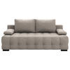 SCHLAFSOFA in Chenille, Plüsch Graubraun  - Graubraun/Schwarz, KONVENTIONELL, Kunststoff/Textil (209/96/100cm) - Stylife