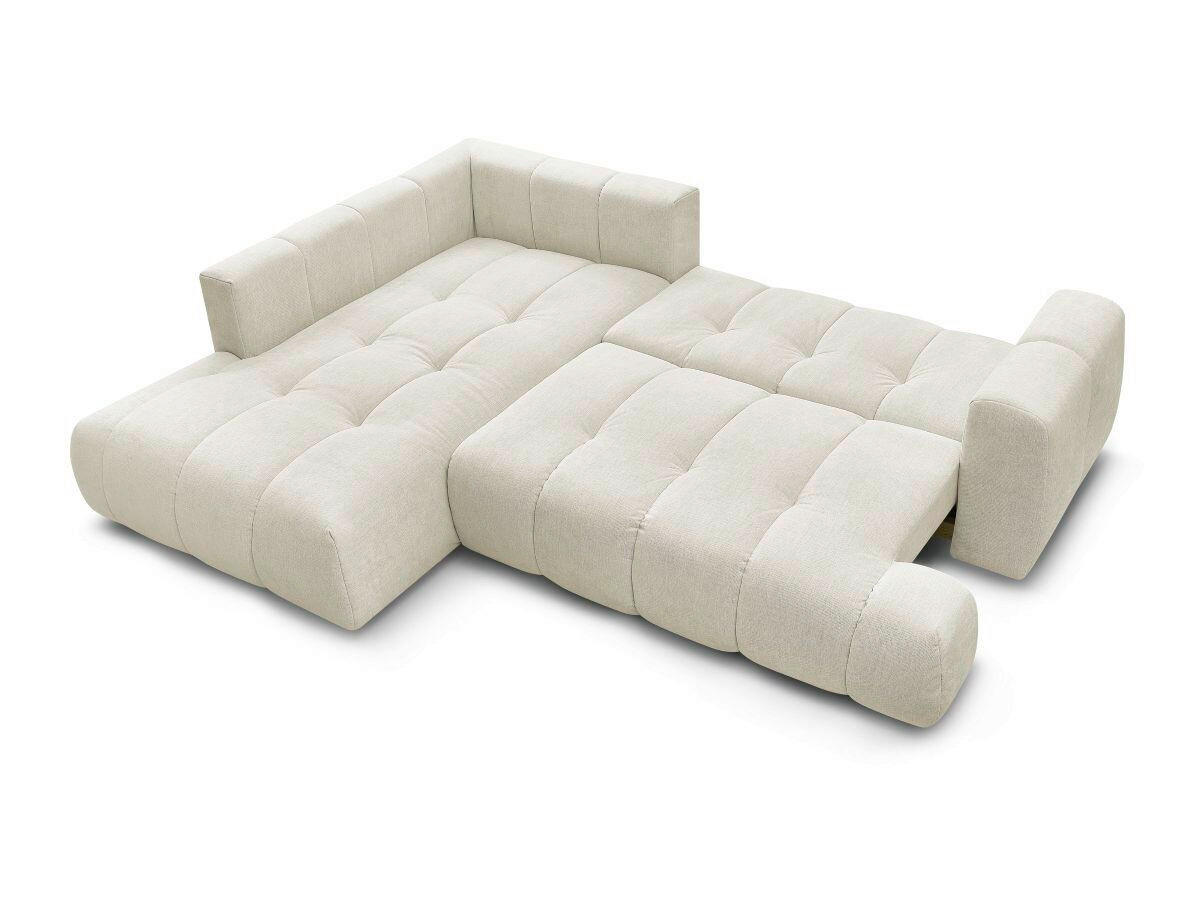 ECKSCHLAFSOFA FUJI Leinenoptik Beige  inkl.  - Beige/Schwarz, MODERN, Kunststoff/Textil (204/282cm)