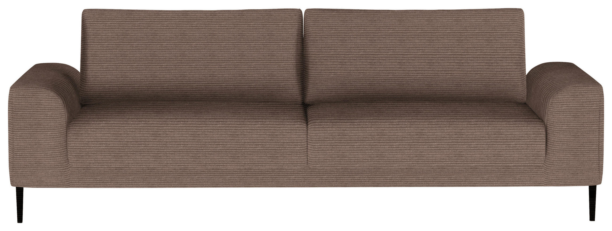 SCHLAFSOFA Cord Braun  - Schwarz/Braun, Design, Textil/Metall (250/89/105cm) - Livetastic