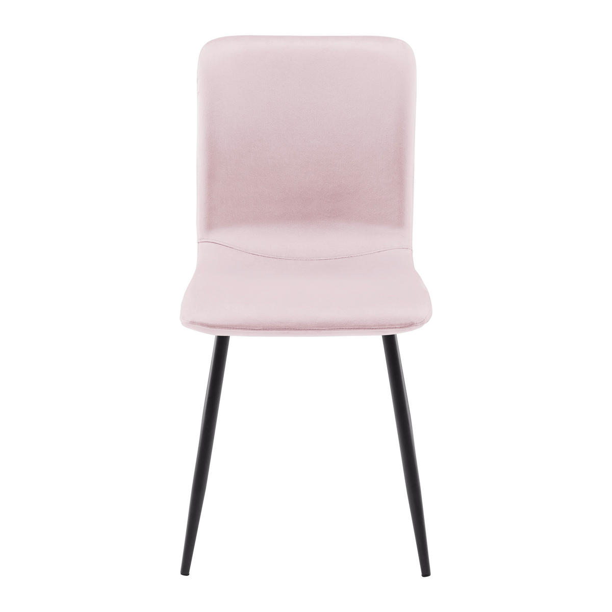 STUHL - Dunkelgrau/Rosa, MODERN, Textil/Metall (43/86/55cm) - Bessagi Home