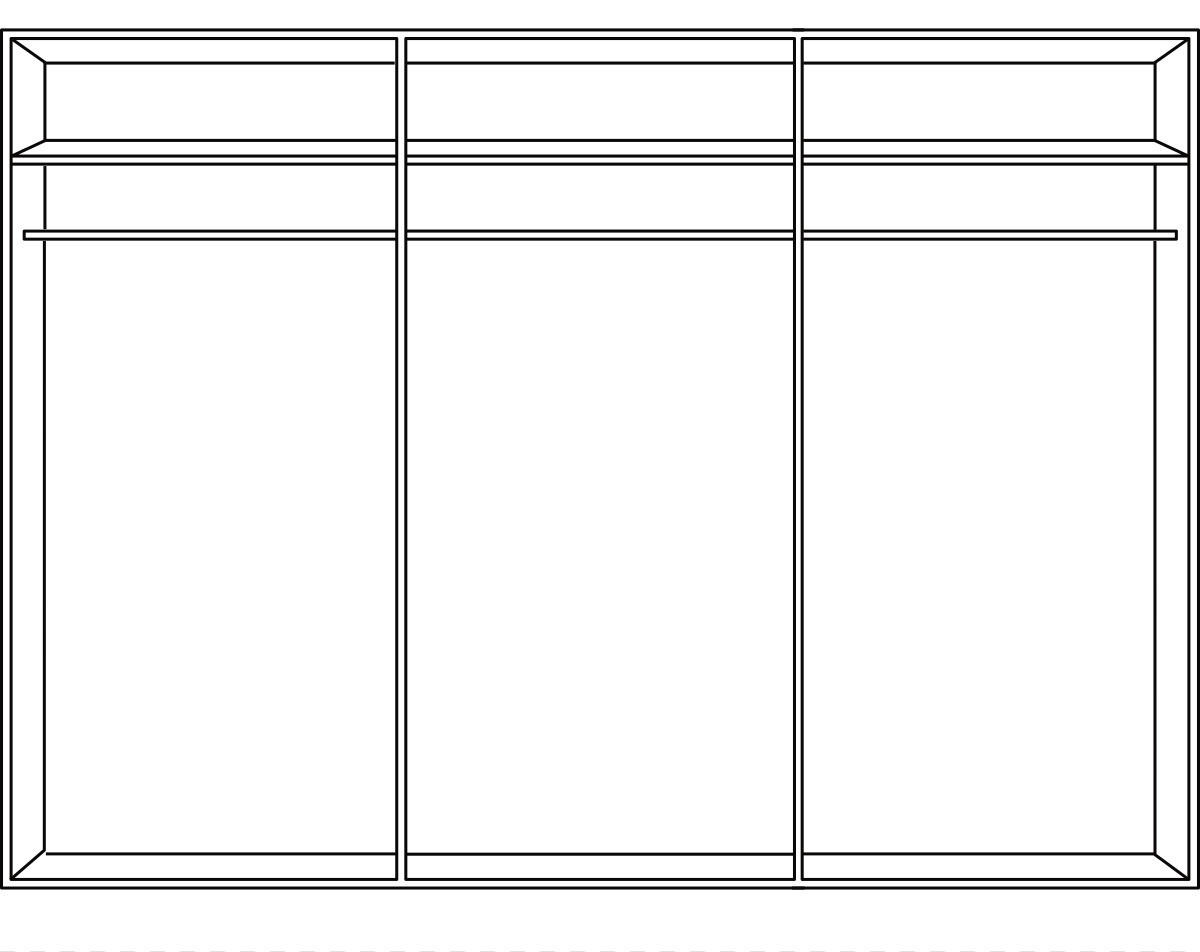 SCHWEBETÜRENSCHRANK  in Graphitfarben, Goldfarben  - Goldfarben/Graphitfarben, LIFESTYLE, Holzwerkstoff/Metall (270/208/65cm) - Boxxx
