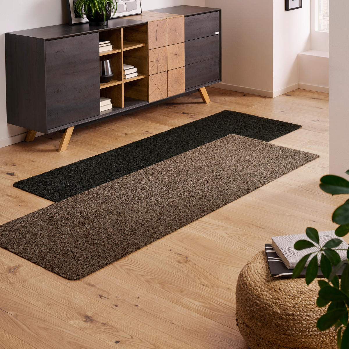 LÄUFER 70/200 cm Aqua Plus Schwarz  - Schwarz, KONVENTIONELL, Kunststoff/Textil (70/200cm) - Esposa