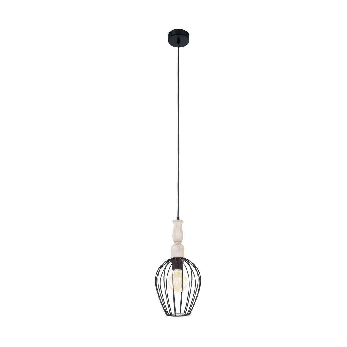 HÄNGELEUCHTE 18/110 cm    - Schwarz/Braun, Konventionell, Holz/Metall (18/110cm) - Eglo