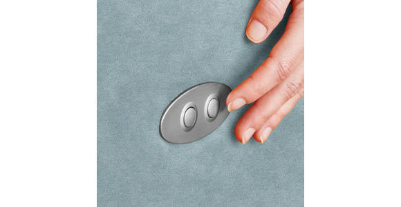 ECKSOFA  in Mikrofaser Hellblau  301/207 cm  - Schwarz/Hellblau, Design, Textil/Metall (301/207cm) - Xora