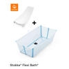 BABYBADEWANNE Flexi Bath Bundle  - Blau/Transparent, Basics, Kunststoff (40/24/80cm) - Stokke