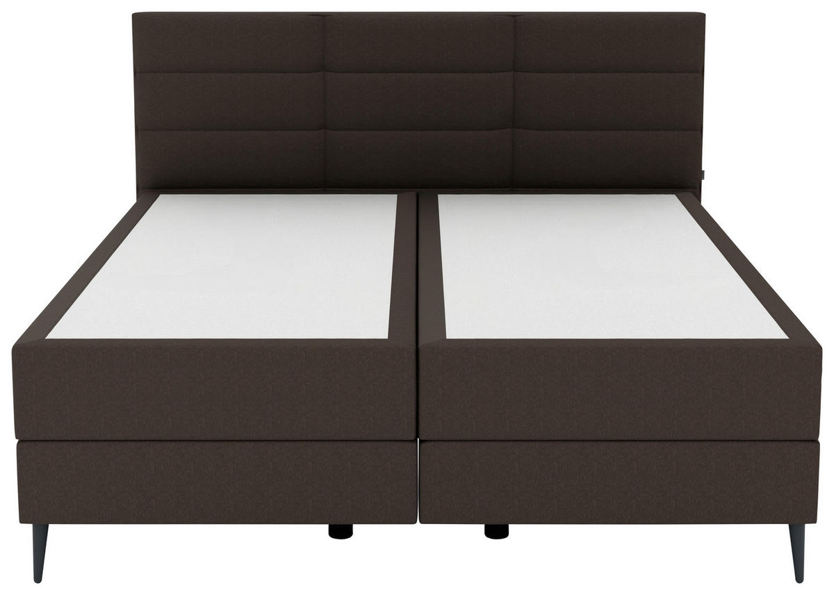 BOXSPRINGBETT 180/200 cm  in Braun  - Anthrazit/Schwarz, KONVENTIONELL, Holzwerkstoff/Kunststoff (180/200cm) - Musterring
