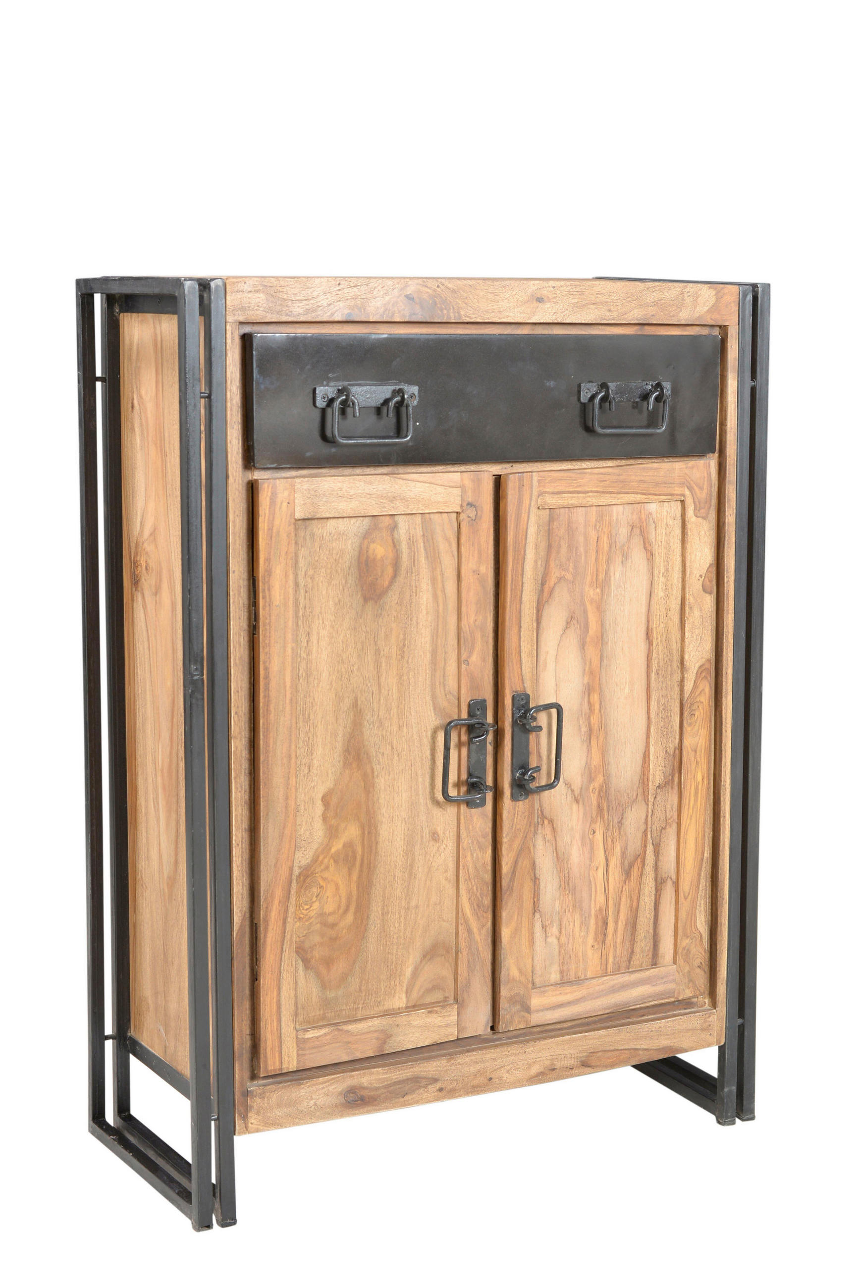 HIGHBOARD  75/110/35 cm 1 Schublade(n)  - Schwarz/Naturfarben, Design, Holz/Metall (75/110/35cm) - MID.YOU