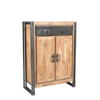 HIGHBOARD  75/110/35 cm 1 Schublade(n)  - Schwarz/Naturfarben, Design, Holz/Metall (75/110/35cm) - MID.YOU