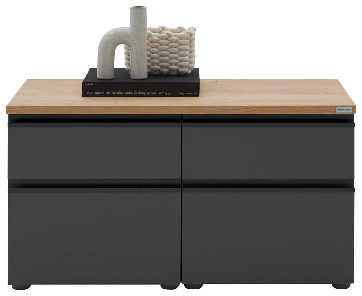 LOWBOARD  in 90/46/41 cm  - Eichefarben/Anthrazit, Design, Holzwerkstoff/Kunststoff (90/46/41cm) - Dieter Knoll