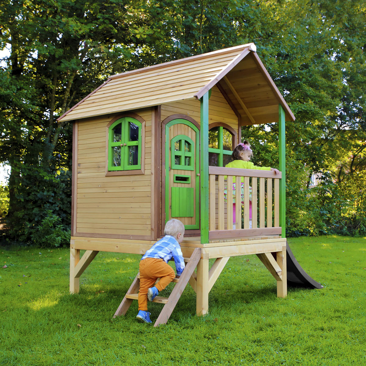 SPIELHAUS 287/231/191 cm  - Rot/Braun, Konventionell, Holz (287/231/191cm)