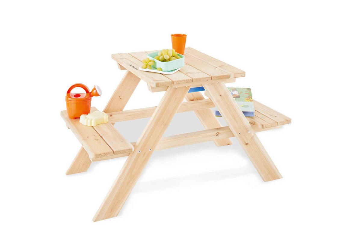 KINDERSITZGRUPPE Nicki für 4  - Naturfarben, Basics, Holz (51/51/79cm) - Pinolino