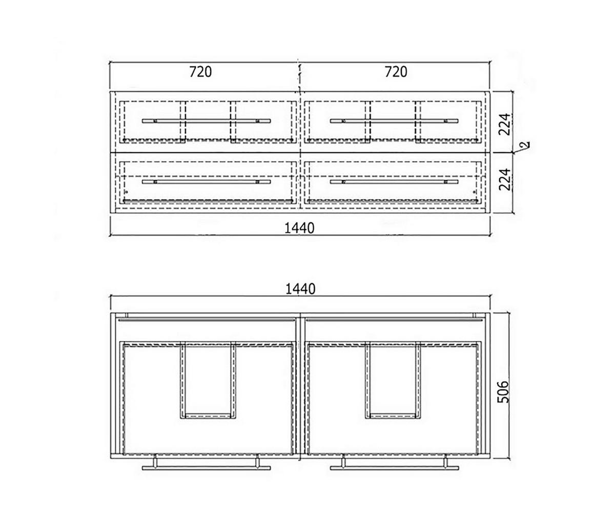 WASCHTISCHKOMBI 160 cm  - Graphitfarben/Weiß, Basics, Holzwerkstoff/Stein (160cm) - MID.YOU