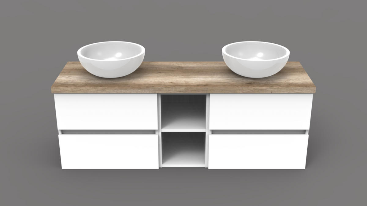PLOČA ZA UGRADNI UMIVAONIK - Moderno, drvo (85/64cm)