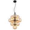 HÄNGLAMPA CONOR 39,5/120 cm  - orange/svartkrom, Design, metall/glas (39,5/120cm)