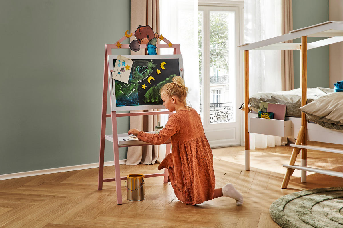 MAGNETTAFEL - Rosa/Weiß, Design, Holzwerkstoff (66/140/55cm)