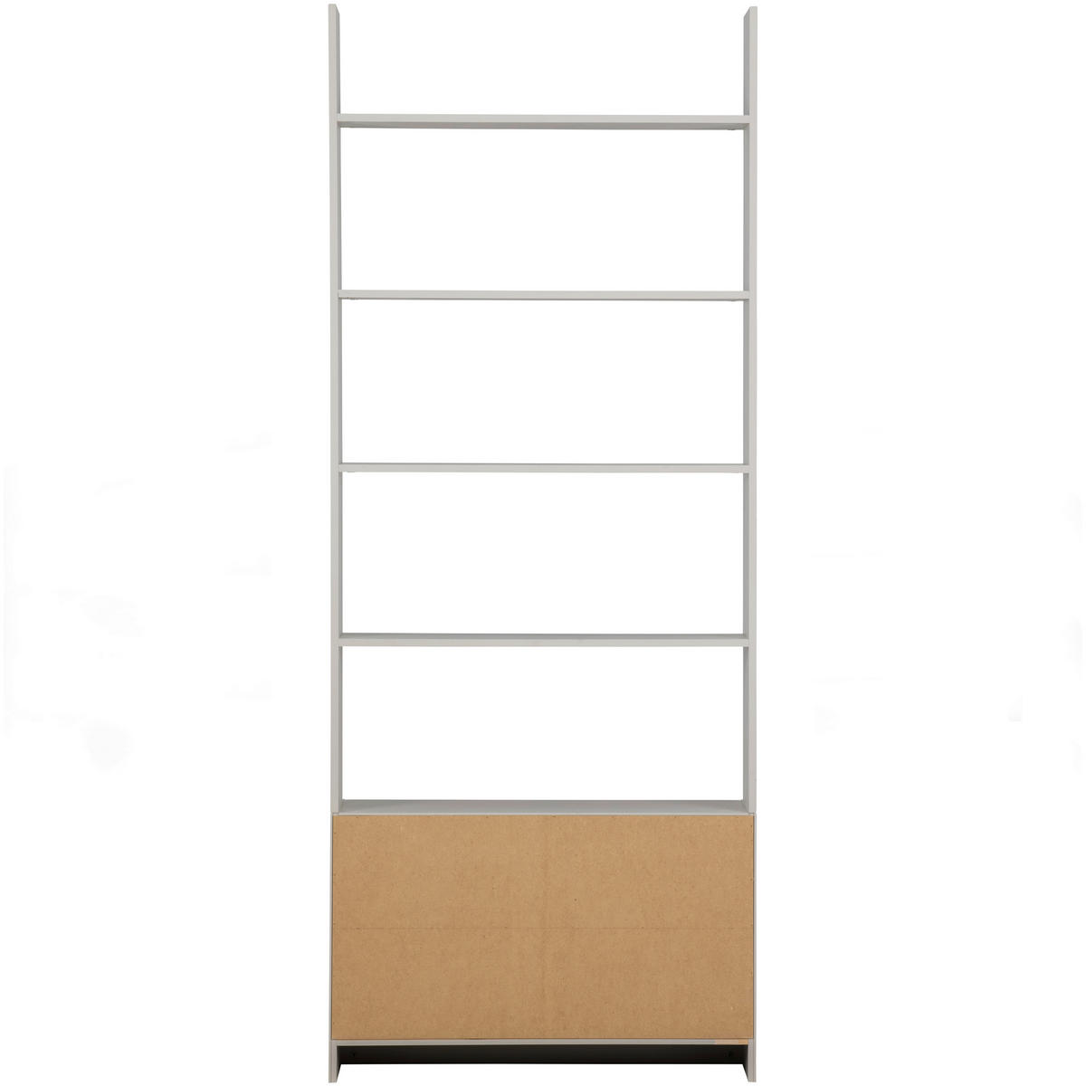 REGAL Kiefer Hellgrau  - Goldfarben/Hellgrau, Design, Holz/Metall (80/200/35cm) - Livetastic