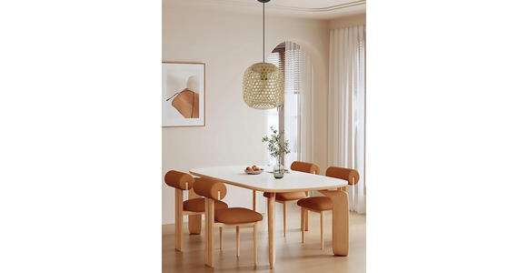 HÄNGELEUCHTE 23/135 cm - Naturfarben, Design, Naturmaterialien/Kunststoff (23/135cm) - Novel