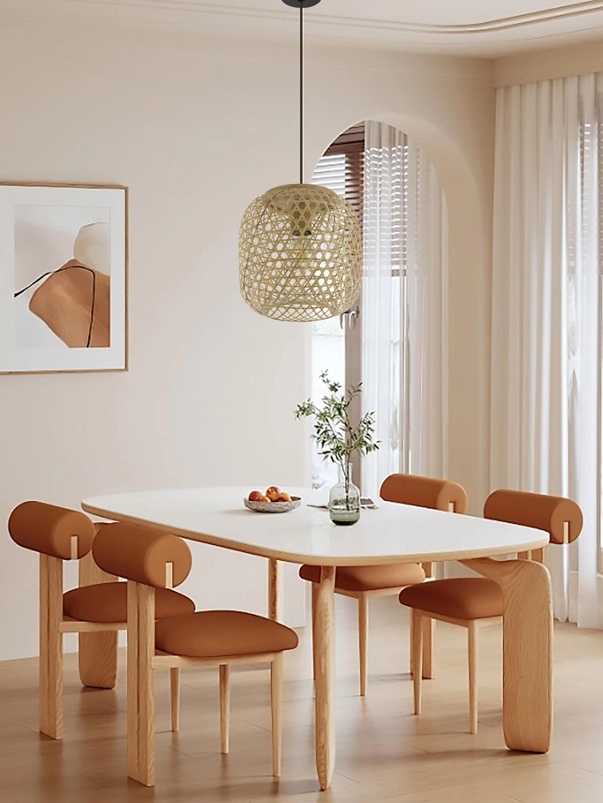 HÄNGELEUCHTE 23/135 cm   - Naturfarben, Design, Naturmaterialien/Kunststoff (23/135cm) - Novel