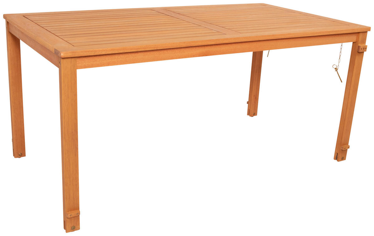 GARTENSET Eukalyptusholz Hartholz  - Weiß/Teakfarben, Natur, Holz/Textil - Ambia Garden