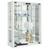 HÄNGEVITRINE in Buche Weiss  - Weiss/Schwarz, Modern, Glas/Holz (60/80/25cm) - MID.YOU
