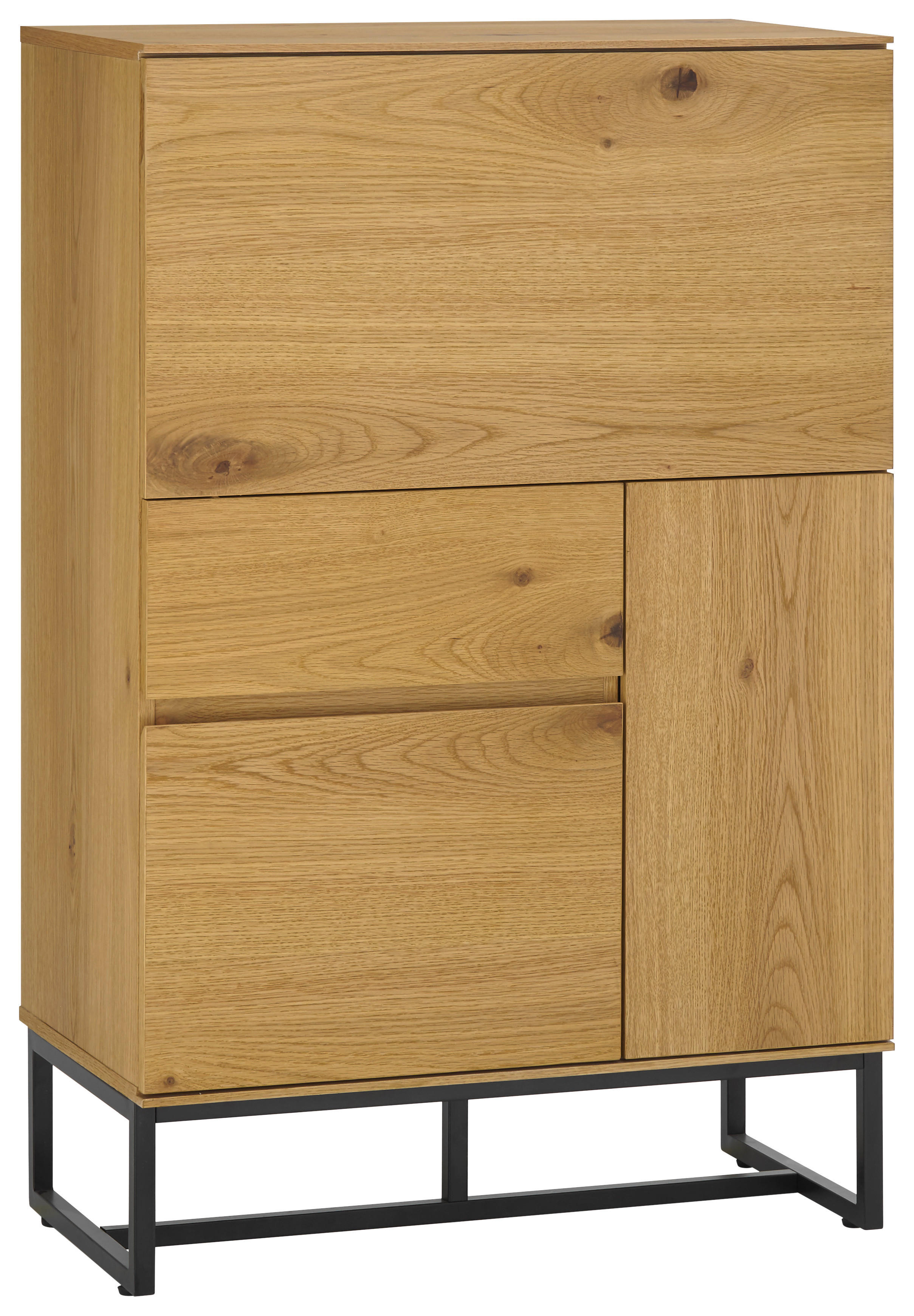 SEKRETÄR   - Schwarz/Naturfarben, MODERN, Holzwerkstoff (75/114/40cm) - Livetastic