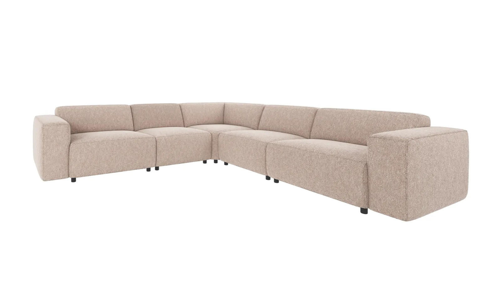 SOFFA i beige  - beige/svart, Klassisk, metall/trä (297/70/297cm) - Rowico