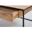 COUCHTISCH in Holz 100/60/41,5 cm  - Eichefarben/Schwarz, Design, Holz/Metall (100/60/41,5cm) - Novel