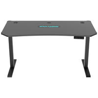 GAMER ASZTAL állítható magasság, memóriakapcsoló  - fekete, Design, műanyag/faalapú anyag (140/73-118 cm/70cm) - BX Gaming