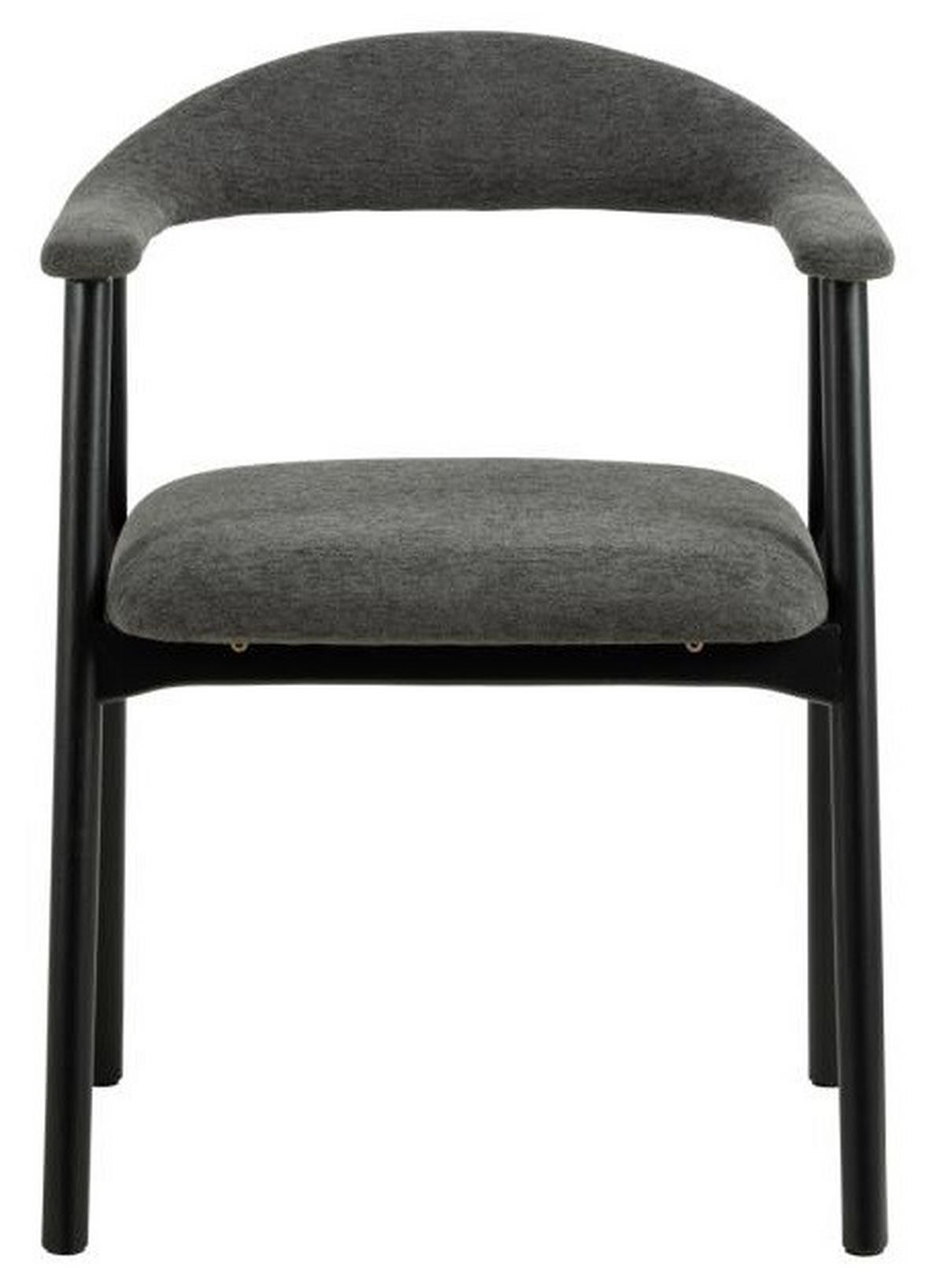 ŽIDLE S PODRUČKAMI, plochá tkanina, černá, tmavě šedá - černá/tmavě šedá, Moderní, dřevo/textil (56/75,5/54cm) - MID.YOU