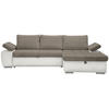 ECKSOFA in Flachgewebe Weiß, Beige  271/175 cm  - Beige/Weiß, Design, Kunststoff/Textil (271/175cm) - Xora