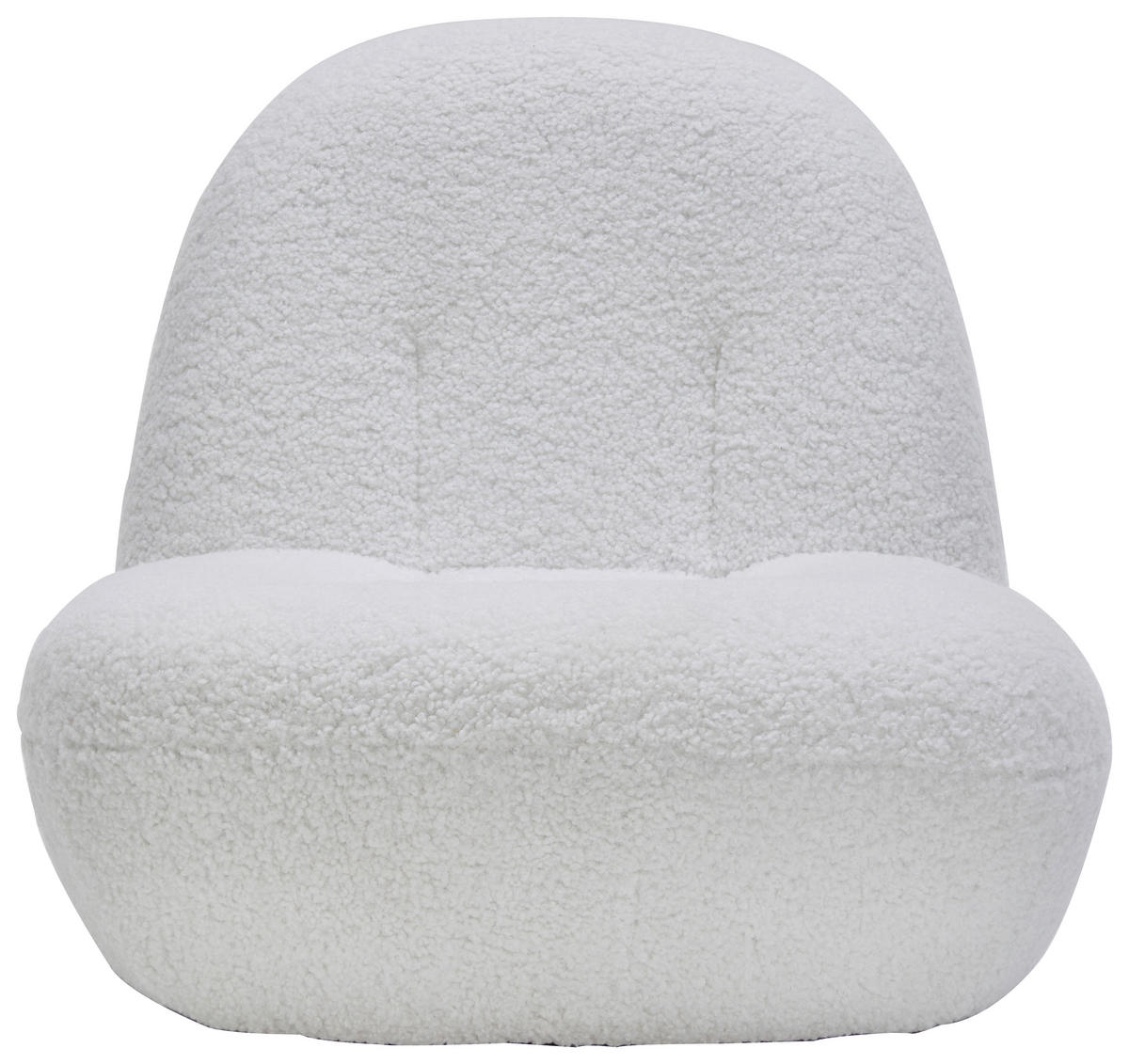 SESSEL Bouclé Weiß    - Schwarz/Weiß, MODERN, Textil/Metall (74/67/93cm) - MID.YOU