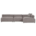 ECKSOFA Braun Flachgewebe  - Schwarz/Braun, MODERN, Kunststoff/Textil (337/178cm) - Carryhome