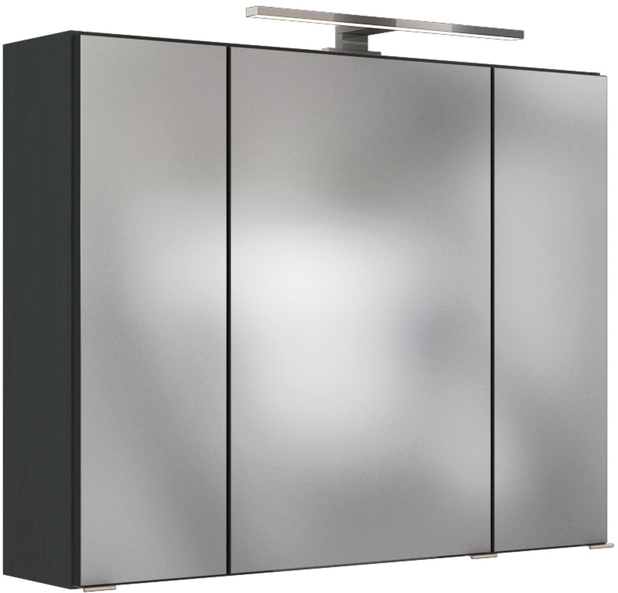 SPIEGELSCHRANK 80/66/20 cm  - Chromfarben/Grau, Design, Glas/Holzwerkstoff (80/66/20cm) - Held
