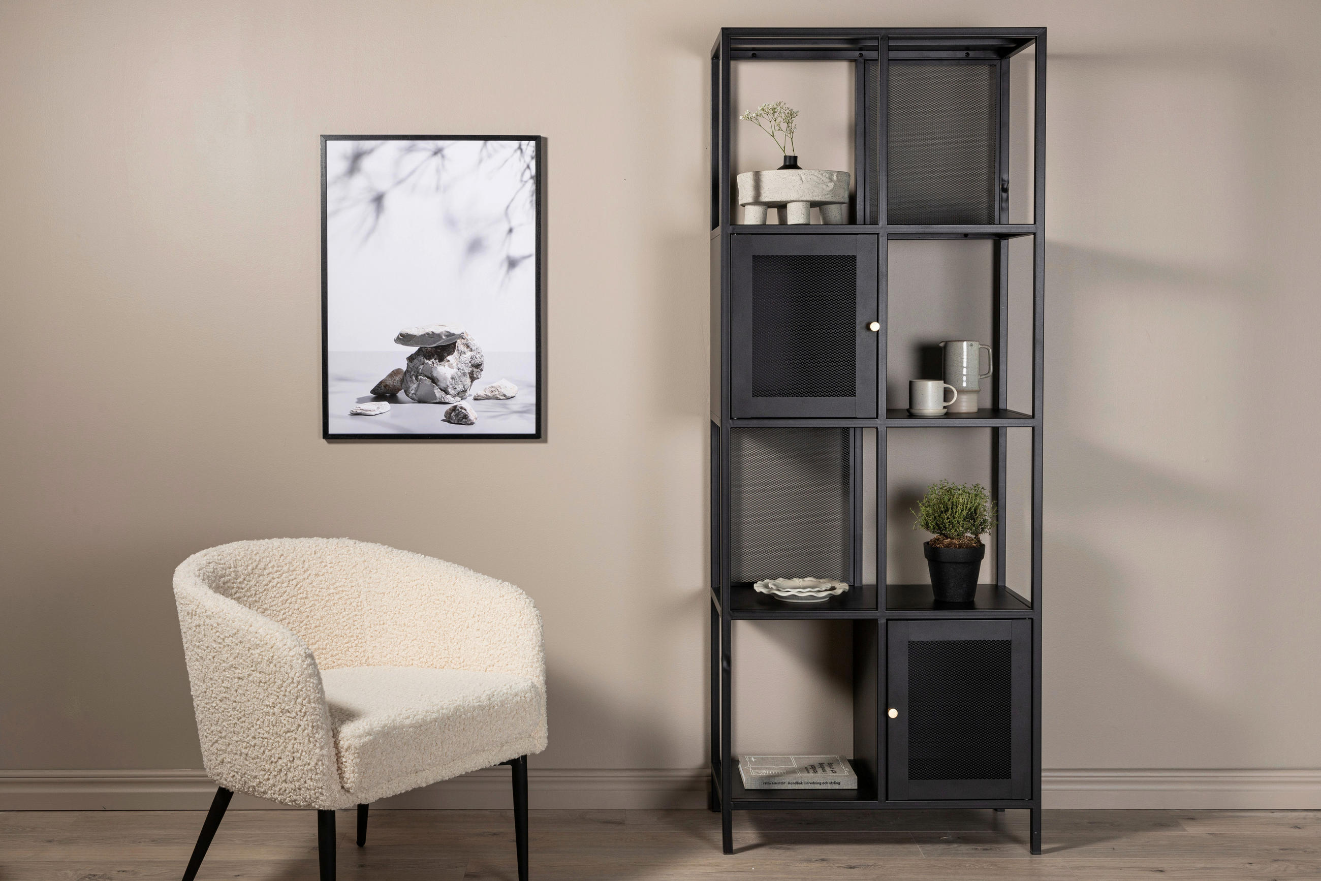 REGAL Schwarz  - Schwarz, Design, Metall (70/180/35cm) - Livetastic