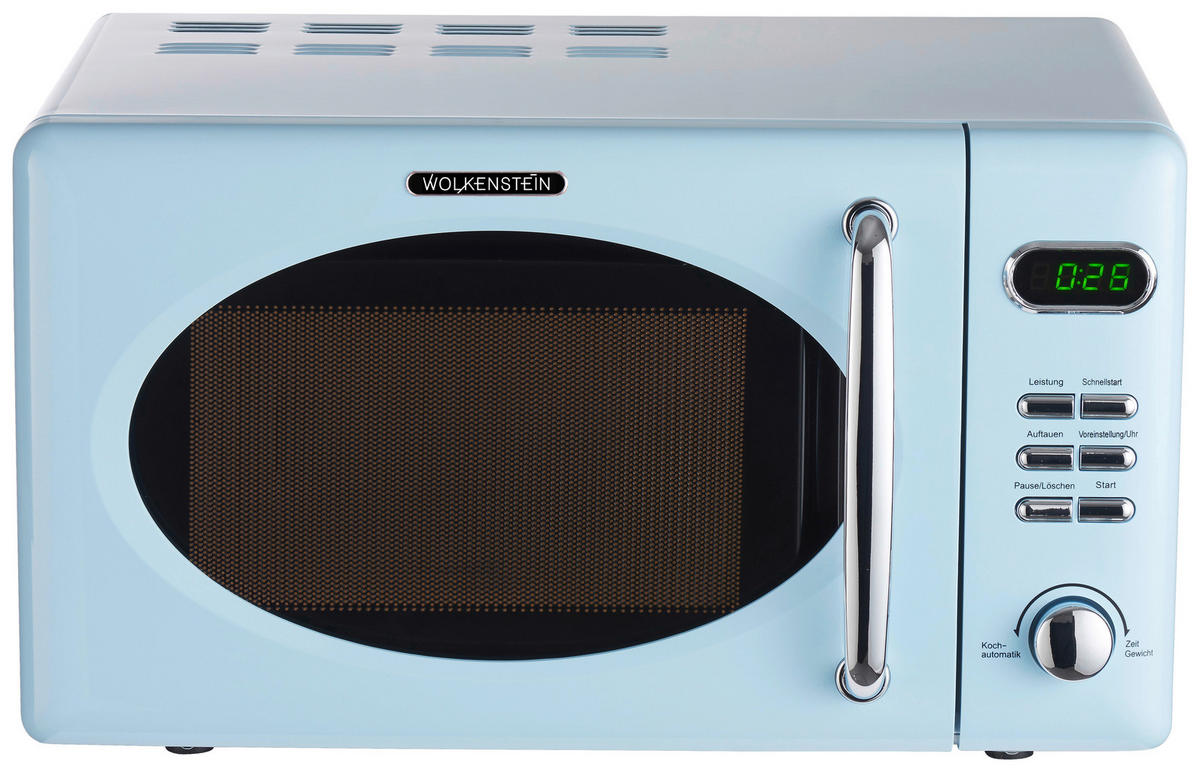 MIKROWELLE WMW720 LB BLAU  - Hellblau, Basics, Metall (46/26/37cm) - Wolkenstein