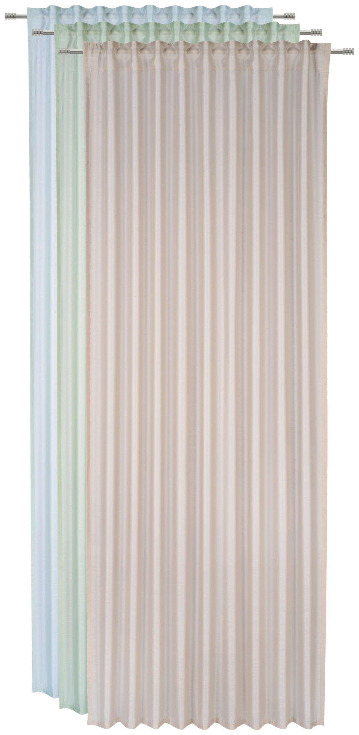 KÉSZFÜGGÖNY áttetsző  - homokszínű, Basics, textil (135/245cm) - Esposa