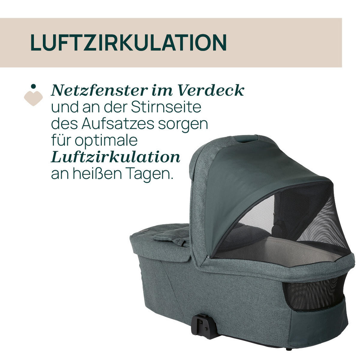 LIEGEWANNE - Grün, Basics, Textil (43/63/85cm) - Chicco