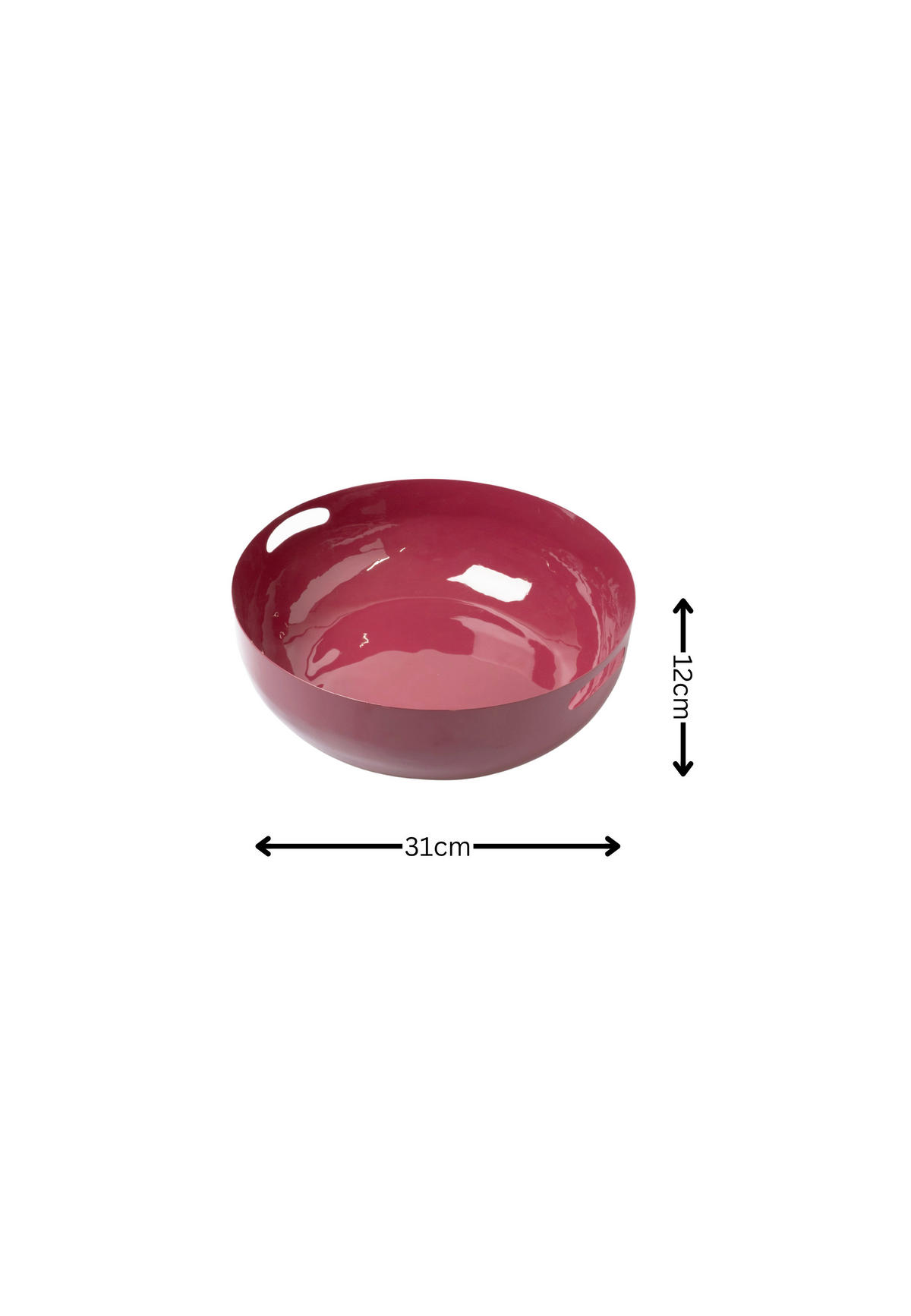 DEKOSCHALE - Dunkelrot, Basics, Metall (30/12.5cm) - FYNCH-HATTON