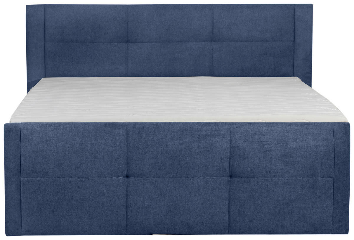 BOXSPRINGBETT 180/200 cm  in Blau  - Blau/Schwarz, KONVENTIONELL, Kunststoff/Textil (180/200cm) - Boxxx