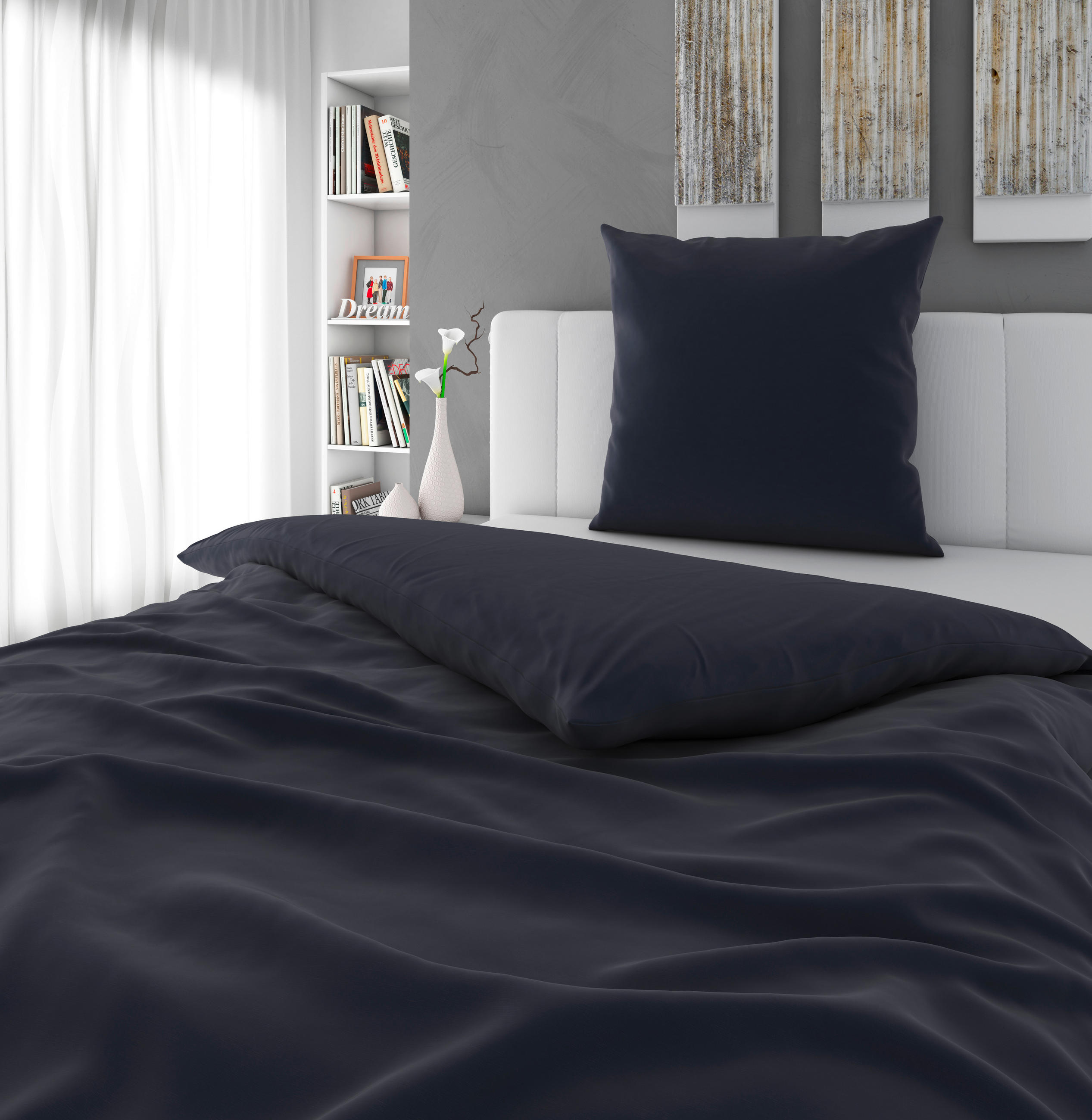 BETTWÄSCHE 135/200 cm  - Dunkelblau, Textil (135/200cm) - Esposa