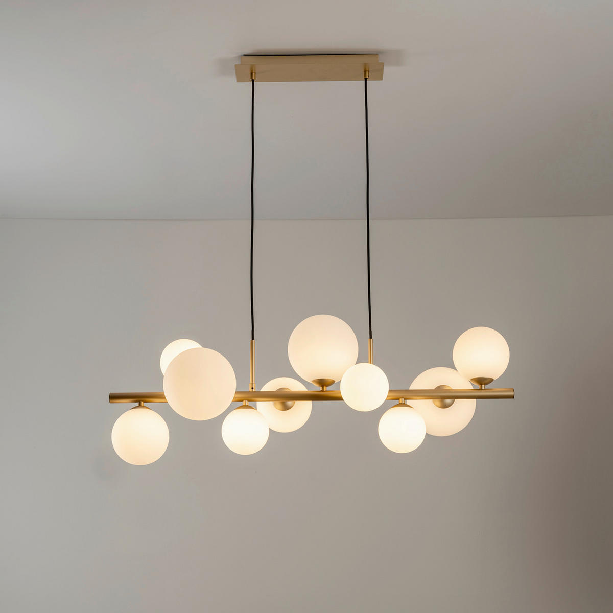 SVJETILJKA VISEĆA    86/33/150 cm    PALOMA  - zlatne boje, Design, staklo/metal (86/33/150cm)