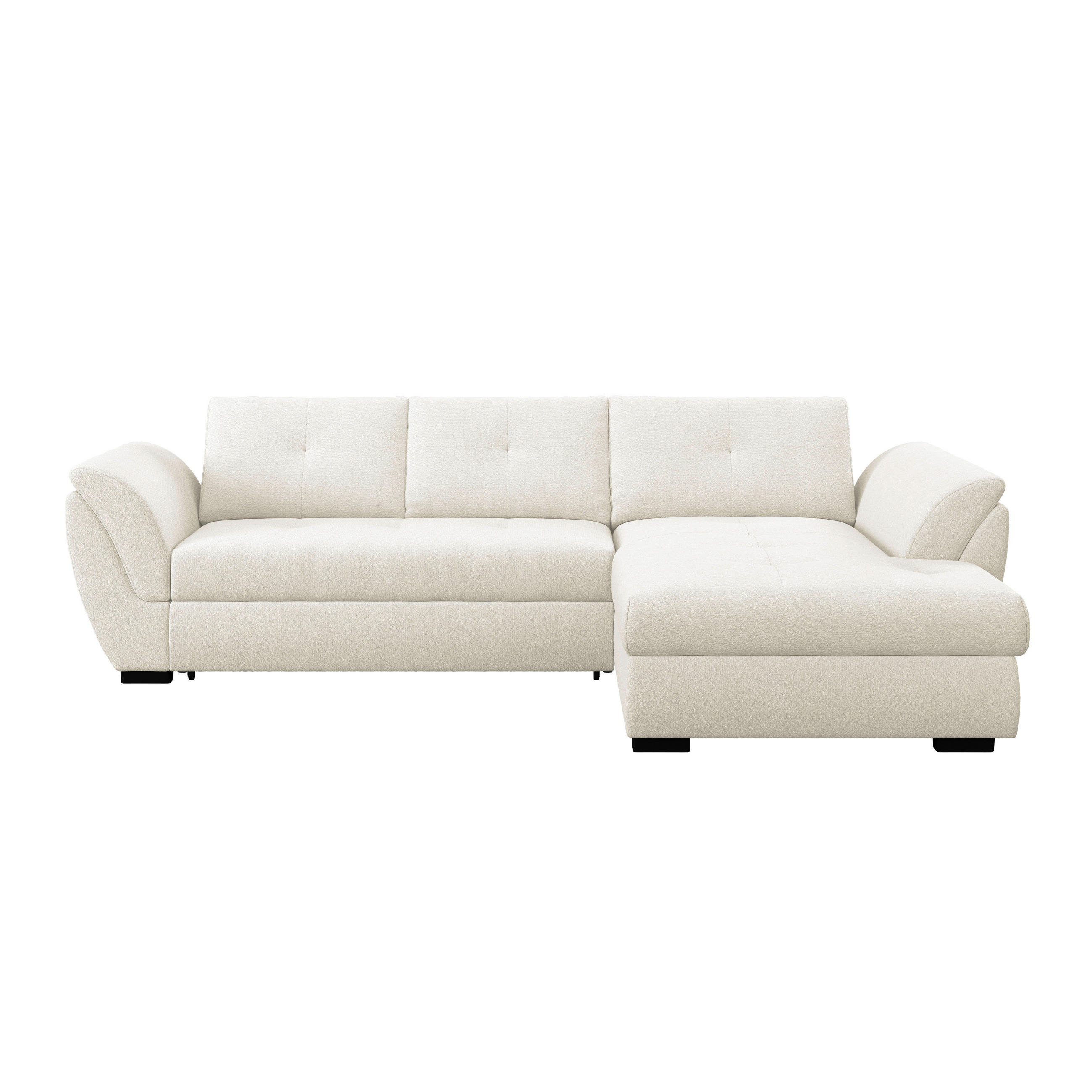 ECKSOFA Grau  - Schwarz/Grau, Konventionell, Textil (278/187cm) - MID.YOU