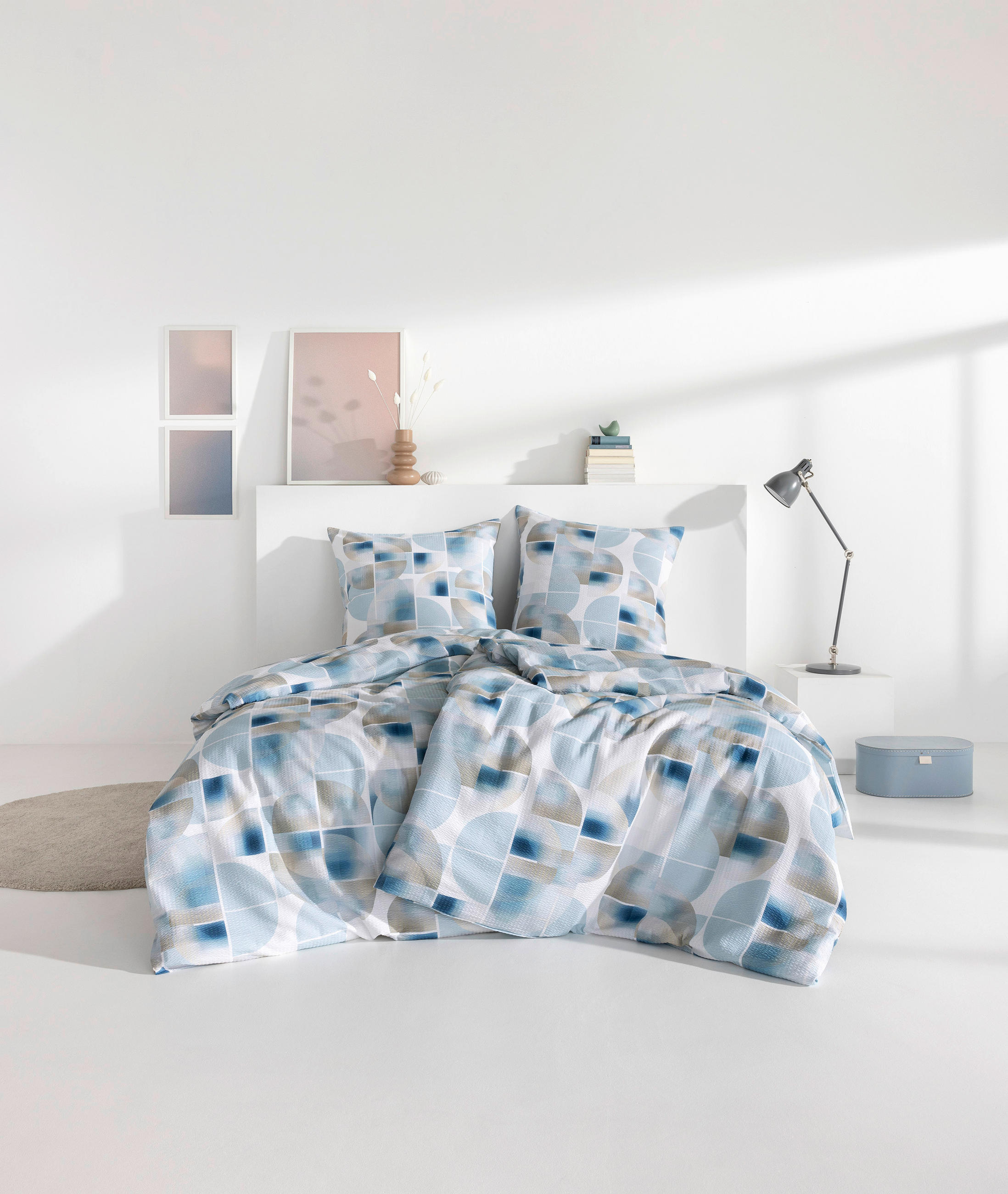 BETTWÄSCHE Impulse Seersucker 135/200 cm  - Türkis, Design, Textil (135/200cm) - Estella