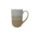 KAFFEEBECHER  480 ml   - Currygelb/Beige, Trend, Keramik (8,8/13,2cm) - Landscape