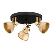 DECKENLEUCHTE Argon Lenora 19,5/40/40 cm   - Goldfarben/Schwarz, KONVENTIONELL, Metall (19,5/40/40cm)