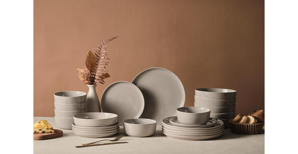KOMBISERVICE Colori grigio 24-teilig  - Grau, Trend, Keramik - Novel